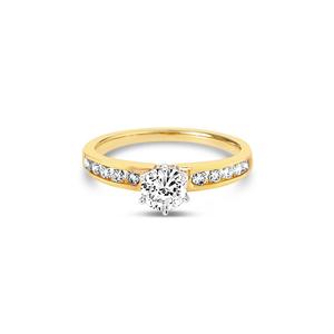 Womens Wedding Rings: 18k Yellow & White Gold Engagement & Wedding Ring Set