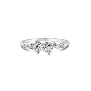 9k White Gold Diamond Dress Ring