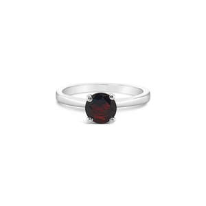 Rings: Sterling Silver Garnet Dress Ring
