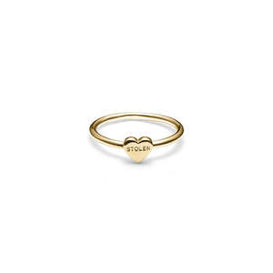 Stolen Girlfriends Club: Baby Stolen Heart Ring - Gold Plated