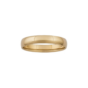 Mens Wedding Rings: 9k Yellow Gold Comfort Fit Classic Half Round Wedding Band