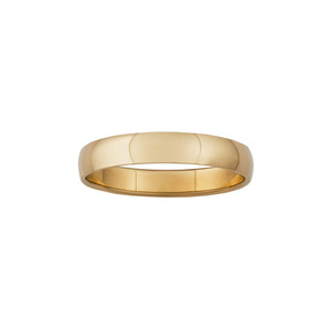 Mens Wedding Rings: 9k Yellow Gold Soft Fit Half Round Wedding Band
