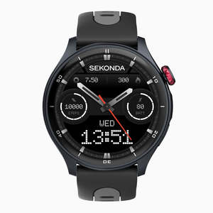 Latest Arrivals: Sekonda Active Pro Smart Watch | Black Alloy Case & Black Silicone Strap | 30239