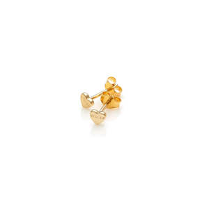 Stolen Girlfriends Club: Tiny Stolen Heart Earrings - Gold Plated