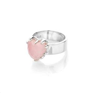 Love Claw Ring - Rose Quartz