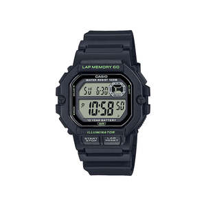 Casio: Black / Green Digital Sports Watch - WS1400H-1A