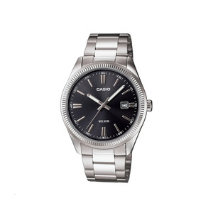 Casio: Casio Vintage Silver & Black Retro Classic Watch - MTP1302PD-1A1