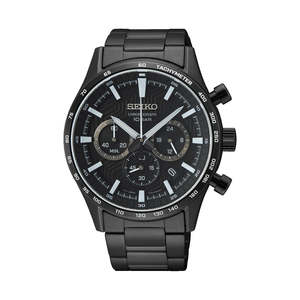 Dress: Seiko - SSB415 Black Chronograph Watch