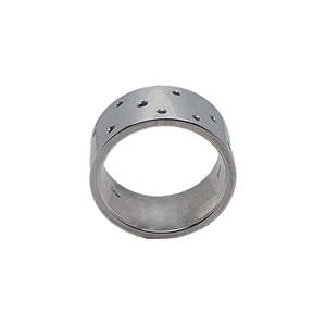 Sterling Silver Wide Band Ring with Holes