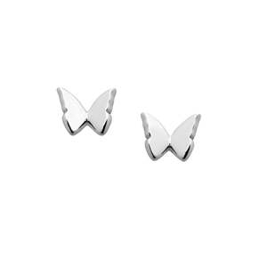 Sterling Silver Mini Butterfly Stud Earrings