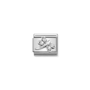 Composable Classic Link 330304/38 White Dragonfly CZ in Silver