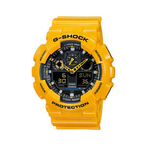 G Shock: G-Shock Black & Yellow Duo Watch - GA100A-9A
