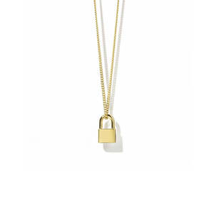 Meadowlark: Sterling Silver Gold Plated Locked Charm Necklace