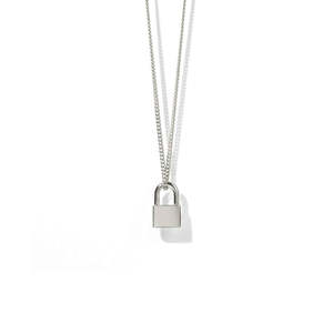Sterling Silver Locked Charm Necklace