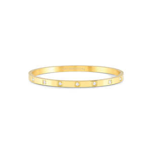Nomination: Pretty Bangles Thick Gold With White CZ - Size Medium
