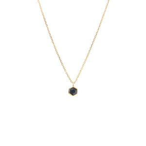 Necklaces: Mini Harmony Necklace Black Spinel + Gold