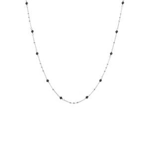 Dotty Necklace Black Spinel + Silver