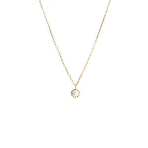 Mini Harmony Necklace Crystal Quartz + Gold
