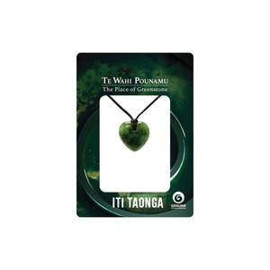 Necklaces: Pounamu - Tiny Ngakau (Heart) Necklace
