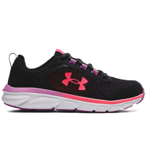 Laces: UA Girls GGS Assert 9 Black/Jellyfish/Blitz Red