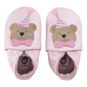 Soft Sole: Bobux Soft Sole Party Bear Blossom Pearl