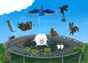 Kiwi Trampoline - Jane Hodgson ArtJane Hodgson Art