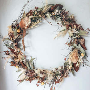 wreath: Full Bloom Dried Flower Wreath
