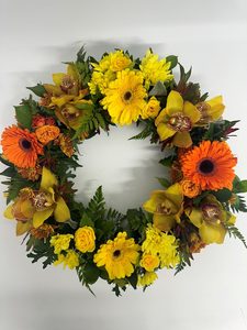 Sympathy Wreath Autumn - Jan Maree Flowers
