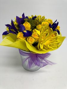 Seasonal Flowers Yellow Delivered In A Tin - Jan Maree Flowers