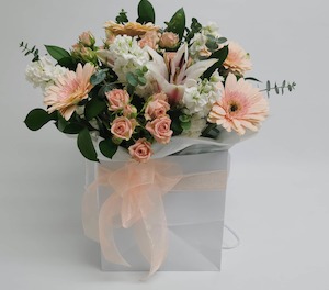 Miss Peach Bouquet - Jan Maree Flowers