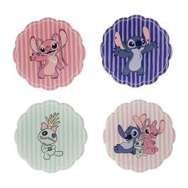Disney Home: Stitch & Angel Set Of 4 Ceramic Coasters Wdi2516