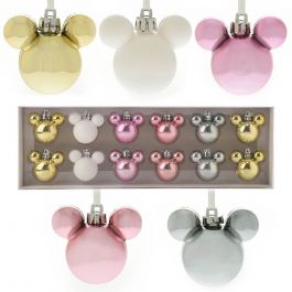 Products: Mickey Christmas: Mini Blush Baubles (set Of 12) Wdxm9882