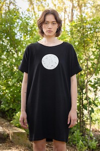 Harper Xavier: Soho Dress (Black) Moon Print