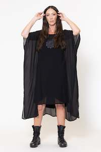 Fallow Dress (Black) Mandala Print