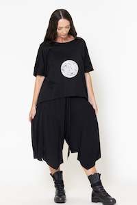Harper Xavier: Soho Tee (Black) Moon Print