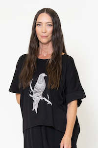 Harper Xavier: Soho Tee (Black) Kereru Print