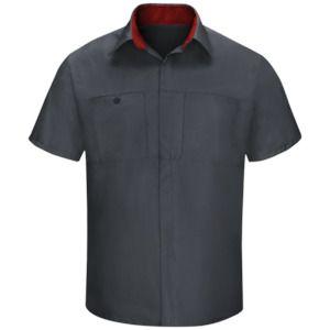 Men's Short Sleeve Performance Plus Shop Shirt With Oilblok Technology Char&hellip;