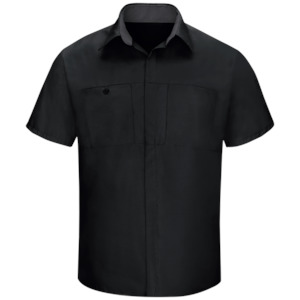Men's Short Sleeve Performance Plus Shop Shirt With Oilblok Technology Blac&hellip;