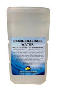 Chemicals: DEMINERALISED WATER 10L