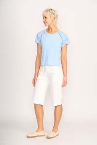 Memo: T SHIRT BRODERIE SLEEVE Sky