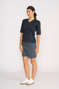 SLIM V NECK True Navy t shirt