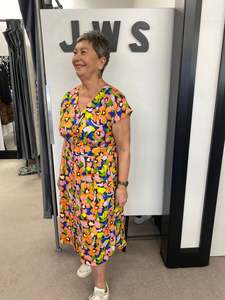 BUTTON FRONT DRESS Summer Burst