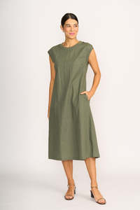 CUT OF YOUR RIB DRESS Sage