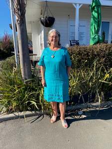 Foil: CROWD PLEASER DRESS Aquatic