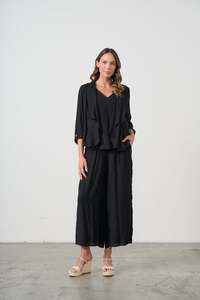 Coats: Jacket Back Feature  Black