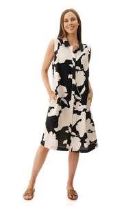 Ash print dress Black