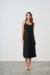 Slip Dress Bias Cut & Adjustable Straps Black or Navy