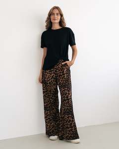 Pants: Bold Animal Print Pant