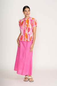 Skirts: FRINGE BENEFITS SKIRT Pink