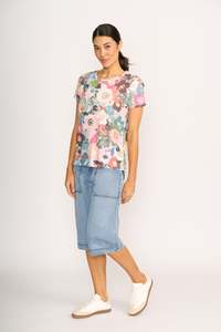 Shirts: T SHIRT  ROUND NECK Bow-tiful Floral